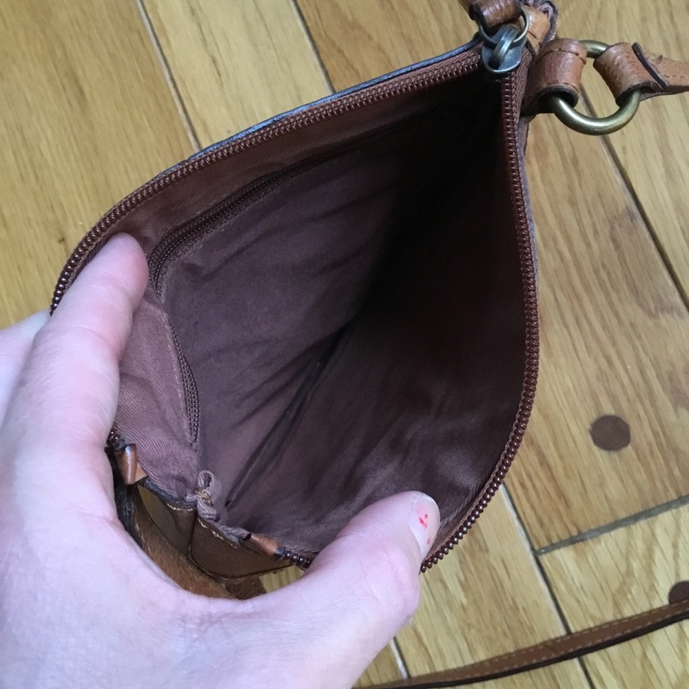 Fossil Distressed Leather Patchwork Crossbody Bag - image 7